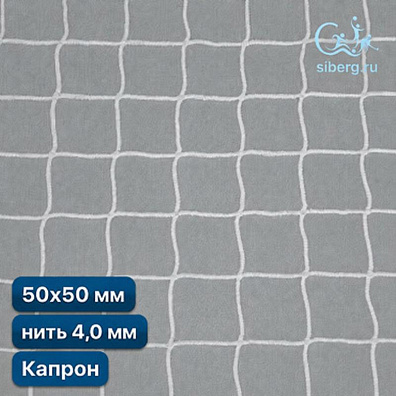 Защитная сетка на окна спортзала 50х50 мм 4 м квадратная капрон